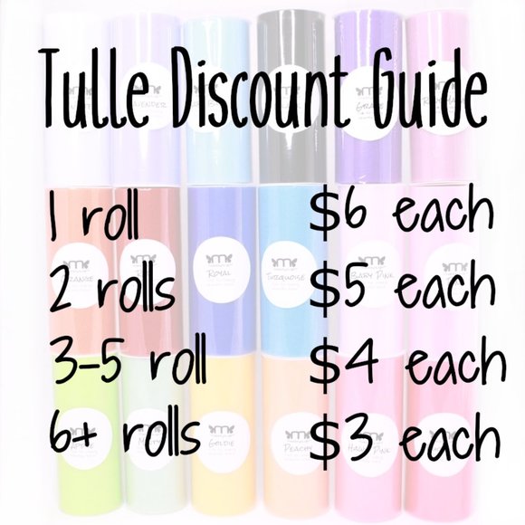 Tulle by the roll (25 yards) - Picture 2 of 8